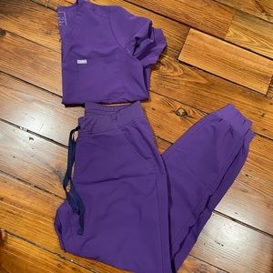 FIGS purple scrubs medium tall